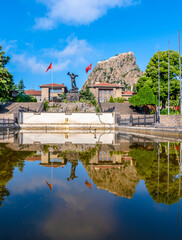 Fototapeta premium Afyon Ataturk Buyuk Utku Monument view. Afyon is located center of Anatolia.