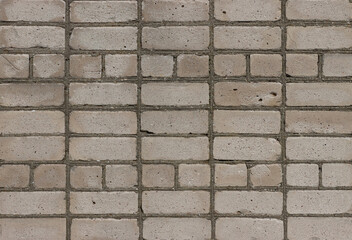 Brick wall built of sand-lime bricks.