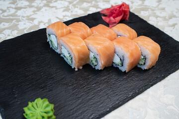 Delicious, juicy and appetizing rolls Philadelphia classic