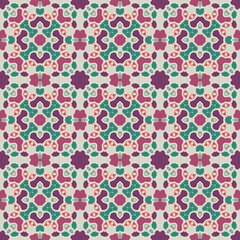 Trendy bright color seamless pattern in gray pink green for decoration, paper, tiles, textiles, carpet, pillows. Home decor, interior design, cloth design.