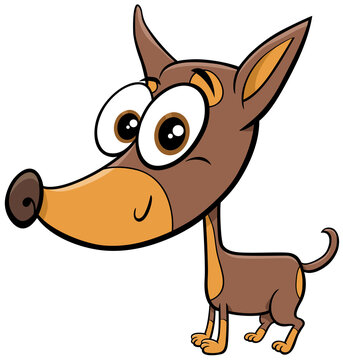 ratter or rattler purebred dog cartoon animal character