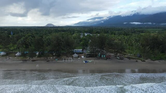 The Sematan Beach and Coastline of the most southern part of Sarawak and Borneo Island