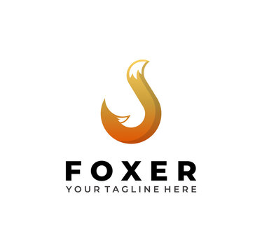 Modern Fox logo template.Fox logo design.