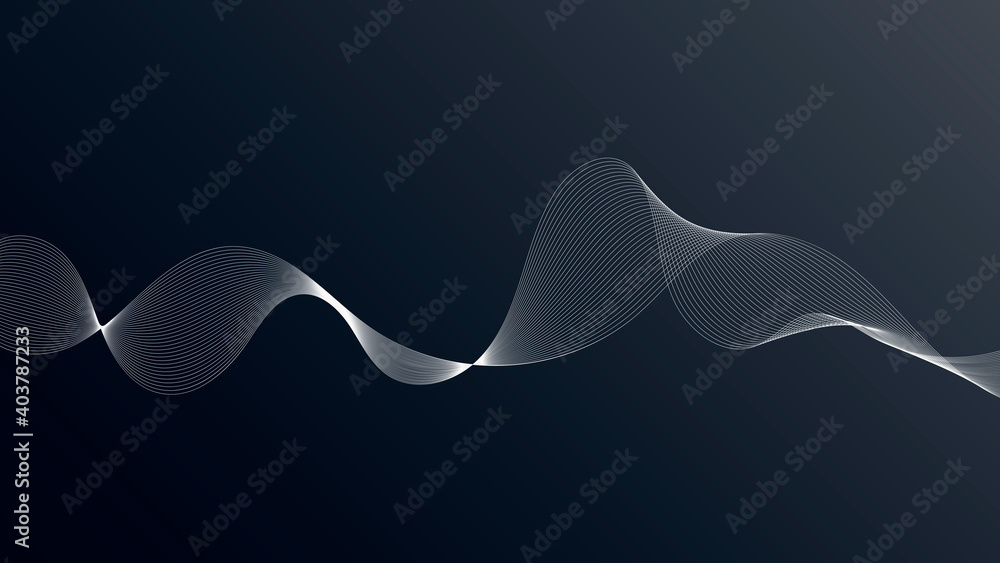 Poster abstract vector wave. modern equalizer. futuristic dynamic wave in grey background .vector illustrat