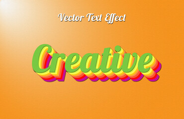 creative text effect vector 