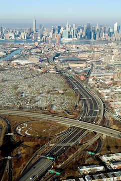 Aerial view of Manhattan Island,