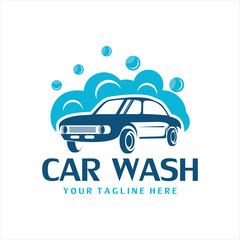 Obraz premium Car wash logo design vector Template, Car Wash Logo, Cleaning Car, Washing and Service Vector Logo Design.