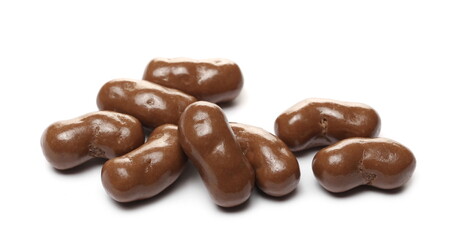 Chocolate, sweet crunchy snack isolated on white background