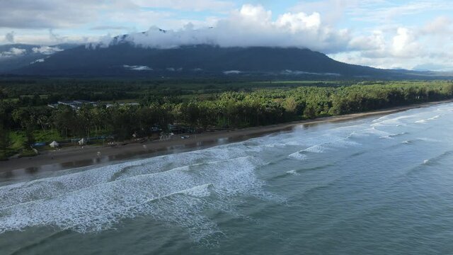 The Sematan Beach and Coastline of the most southern part of Sarawak and Borneo Island