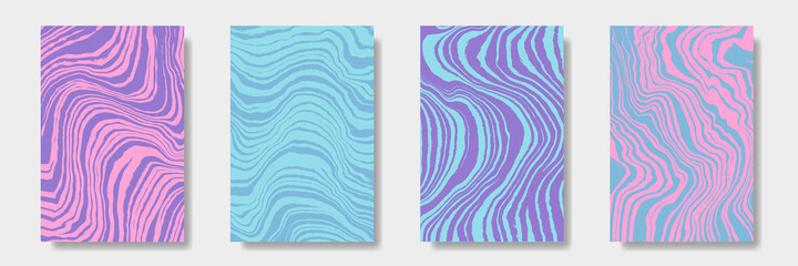 Future geometric template. Set abstract trendy universal artistic background templates. Good for cover, invitation, banner, placard, brochure, poster, card, flyer. Vector illustration.