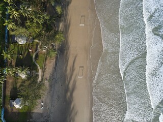The Sematan Beach and Coastline of the most southern part of Sarawak and Borneo Island