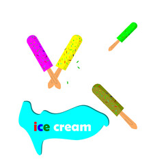 delicious ice cream design gives a cheerful and happy impression