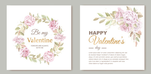 Lovely valentine's day card template