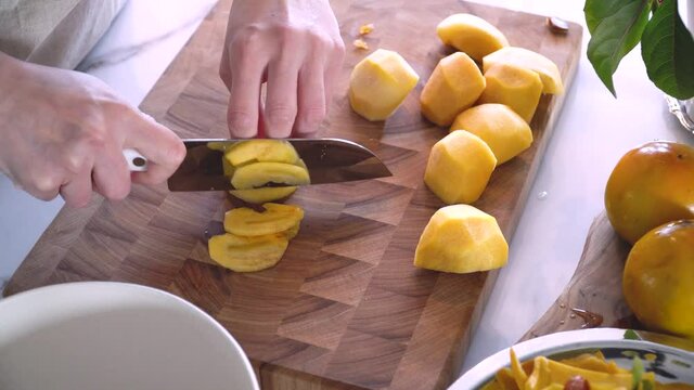 감잼만들기(Make perssimon jam)
