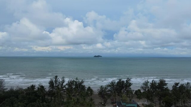 The Sematan Beach and Coastline of the most southern part of Sarawak and Borneo Island