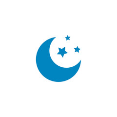 sleep mode, icon. moon and the stars. vector.