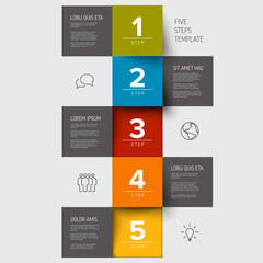 Multipurpose mosaic steps infographic made from squares