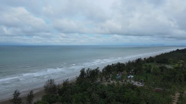 The Sematan Beach and Coastline of the most southern part of Sarawak and Borneo Island
