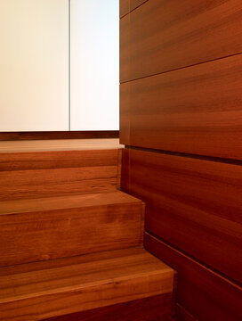 Wood panelling and staircase