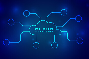 cloud computing digital technology concept connection background