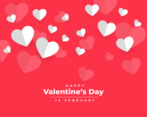 valentines day background in paper style design