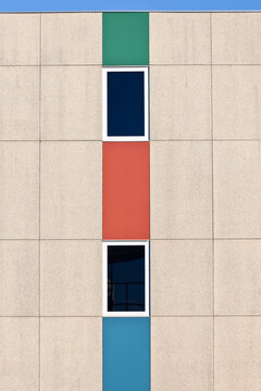 The fa�ade of a building,