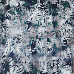 Seamless faded grungy ragged earthy fabric texture. High quality illustration. Dark blue and gray highly textured cloth material. Mysterious deep aged material for surface design and print.