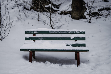 Thüringen | Stützerbach | Bank im Winter