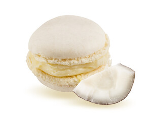 Macaroon isolated on white background with clipping path