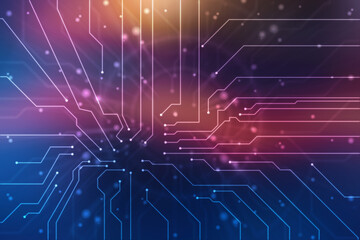 Abstract futuristic circuit board Illustration high computer technology background. Hi-tech digital technology concept.Circuit board pattern for technology background