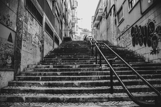 Fototapeta stairs in the old city