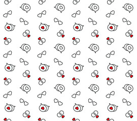 heart background Seamless  love  valentines day fabric pattern, texture, wallpaper vector  