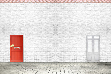 3d rendering concrete wall background and space