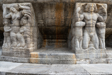 Relief on the fountain of the Art Nouveau spa facility Sprudelhof, Bad Nauheim