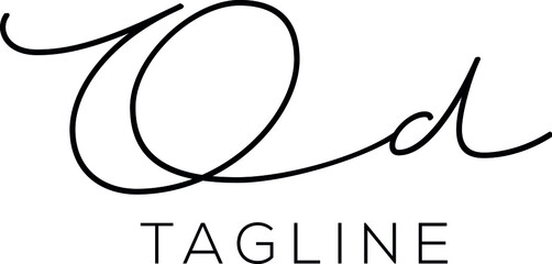 Fototapeta premium od Letter Initial Logo Design, Vector Template