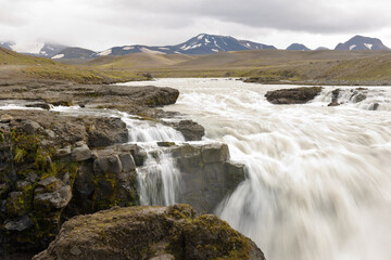 Waterfall at Kerlingarfjöll Region in Iceland