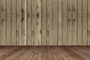 wooden floor and wall