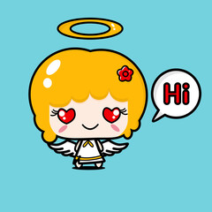 a angel cute character design
