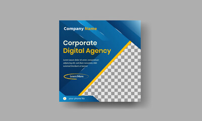  Social media template, Digital agency, Digital marketing agency social media template, instagram post, creative marketing post, social media post and web ads, web banner