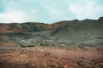 Volcanic area of ​​the Timanfaya National Park in Lanzarote