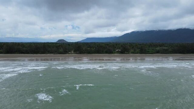 The Sematan Beach and Coastline of the most southern part of Sarawak and Borneo Island