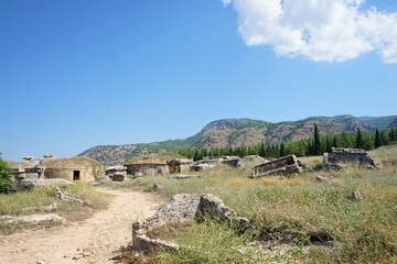 Ancient ruins of the ancient Greece city, Hierapolis, in Denizli, Turkeyrapolis in Denizli, Turkey
