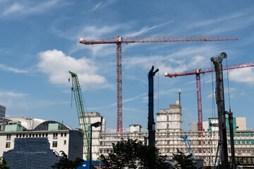 High-rise construction in the financial district