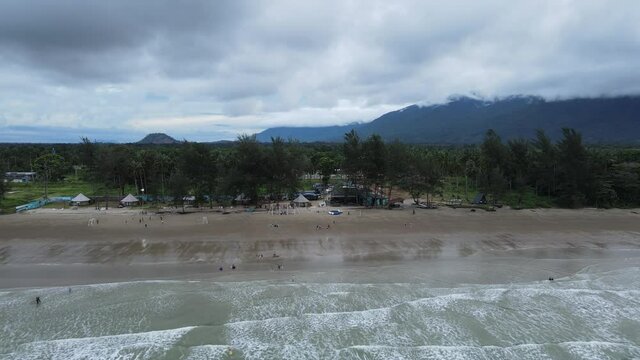 The Sematan Beach and Coastline of the most southern part of Sarawak and Borneo Island