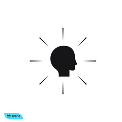 Icon vector graphic of head shine