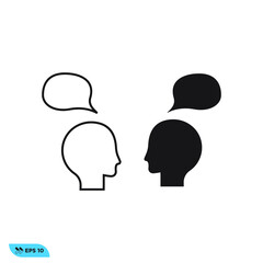 Icon vector graphic of voice chatting