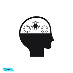 Icon vector graphic of setting head