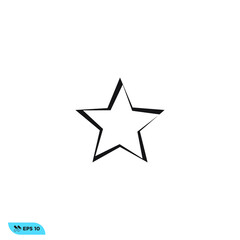 Icon vector graphic of star 