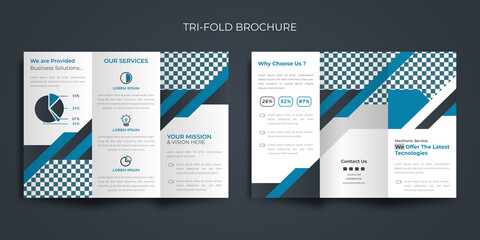 Corporate trifold brochure Premium Vector