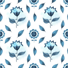 seamless watercolor floral pattern 